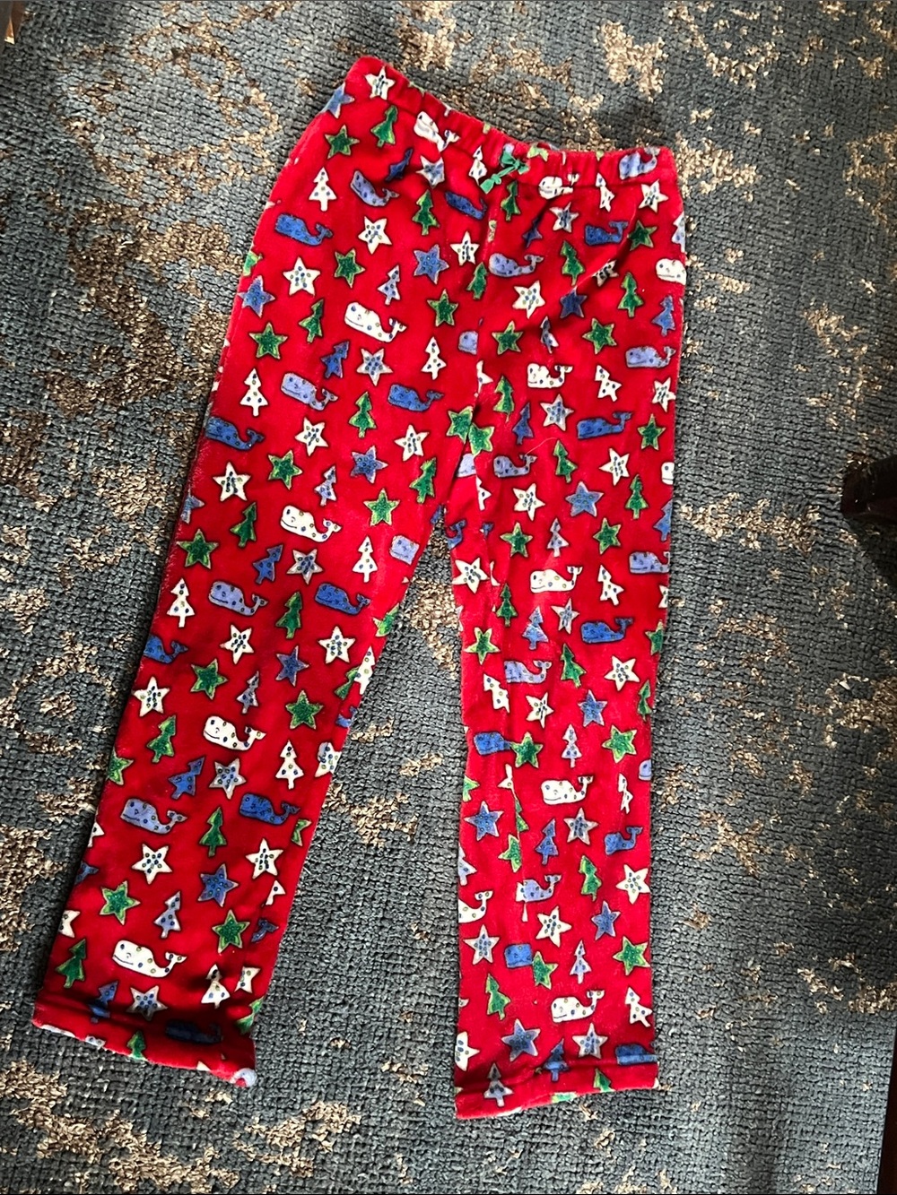 Vineyard Vines Red Holiday Whale & Tree Pajama Bottoms